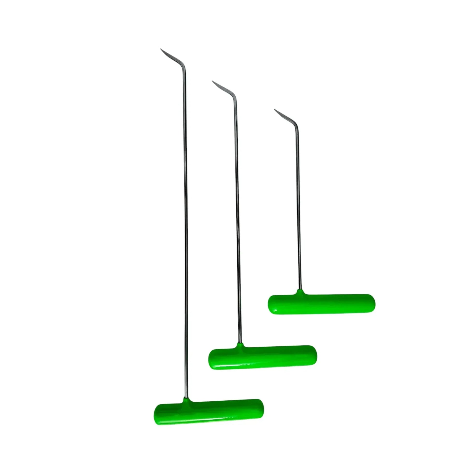 Zyphor Edition 3-Piece Sharp Tip Single Bend Steel PDR Tools – Paintless Dent Repair Rods InoxPDR