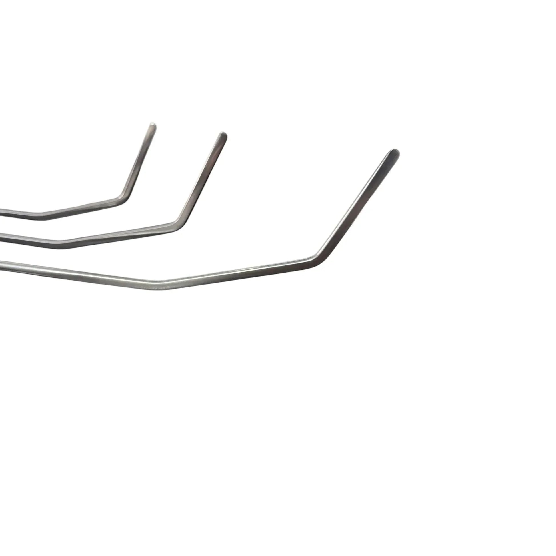 Zelvora Edition 3-Piece Double Bend Round Tip Steel PDR Tools – Paintless Dent Repair Rods InoxPDR