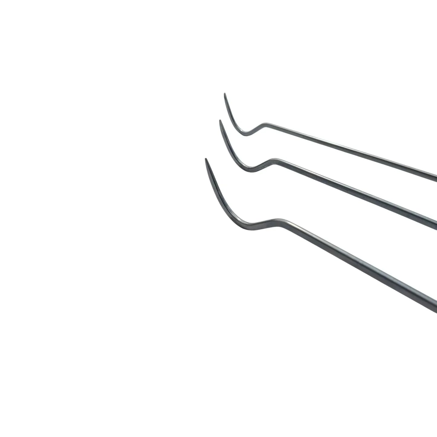 Vexilon Edition 3-Piece C-Bend Sharp Tip Steel PDR Tools – Paintless Dent Repair Rods InoxPDR