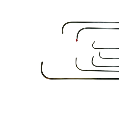 PDR INOX Savona Edition 7-Piece Dent Repair Rod Set – Black Grip Handle, 5–8mm Shafts, 20–75cm Lengths