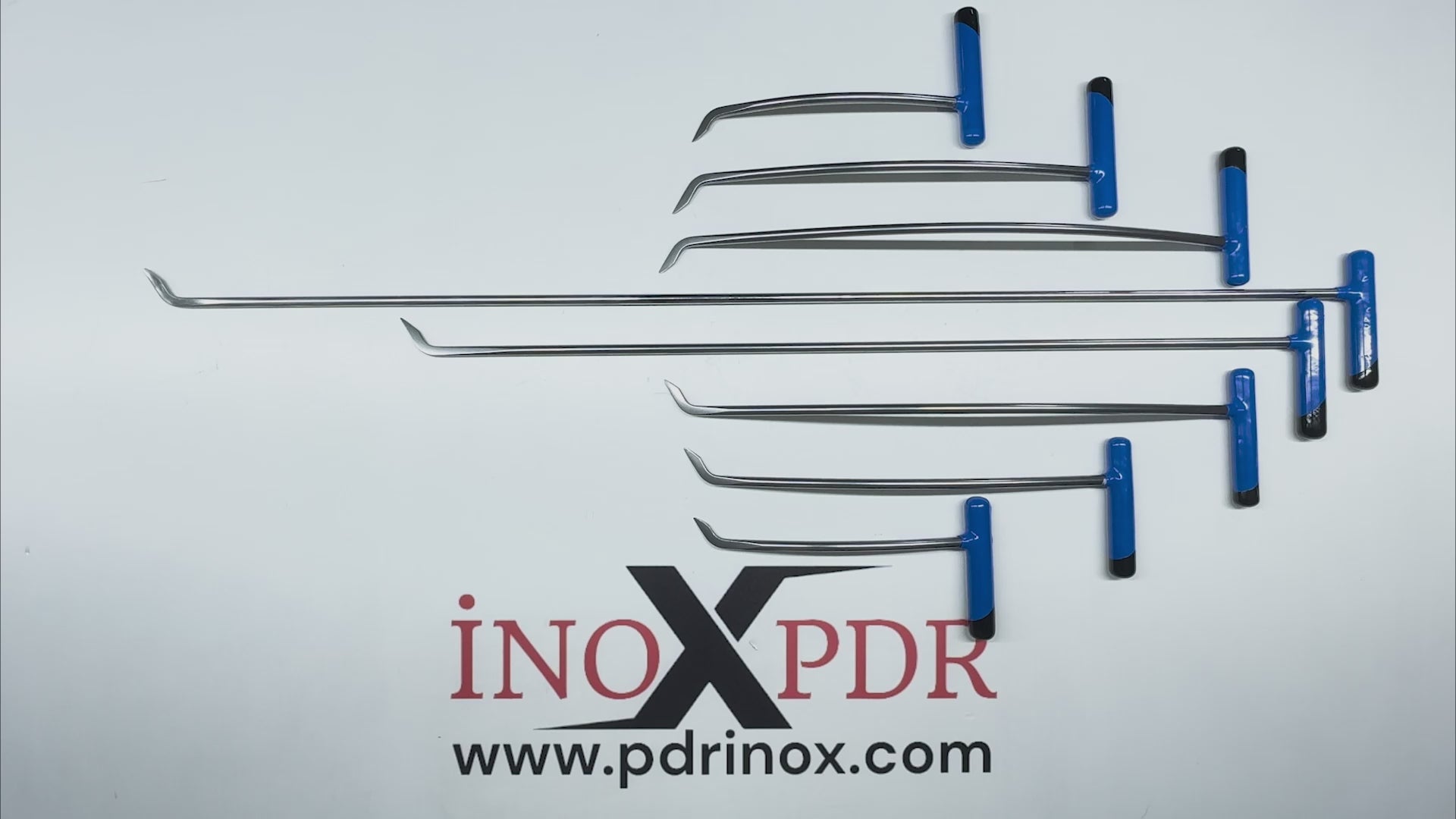 Zanfora Edition 8-Piece Heavy-Duty Single Bend PDR Rod Set (Sharp Tip)